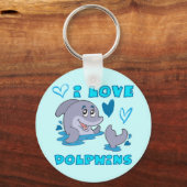 Ik hou van dolfijnen sleutelhanger (Voorkant)