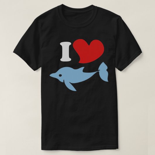 Ik hou van dolfijnen t-shirt (Design voorkant)