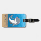 Ik hou van dolfijnenspoeltjes bagagelabel (Voorkant horizontaal)