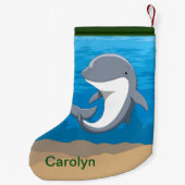 Ik hou van dolfijnenspoeltjes kleine kerstsok (Achterkant)