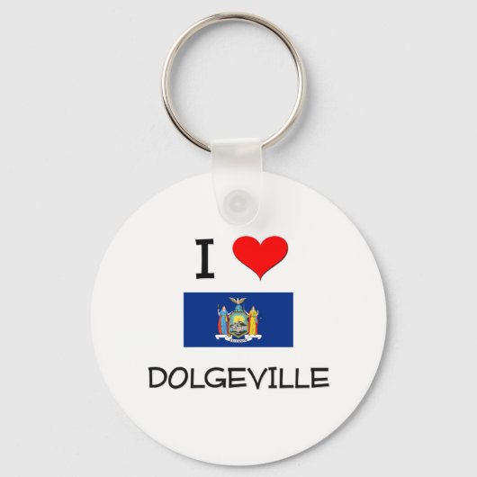 Ik hou van Dolgeville New York Sleutelhanger (Voorkant)