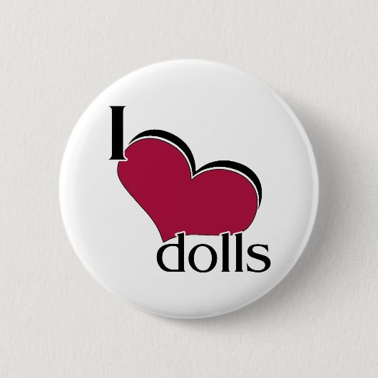 Ik hou van Dolls Ronde Button 5,7 Cm (Voorkant)