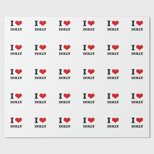 Ik hou van Dolly Cadeaupapier (Vlak)