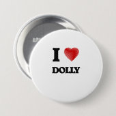 Ik hou van Dolly Ronde Button 7,6 Cm (Voorkant /achterkant)