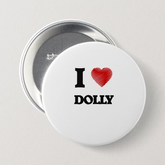 Ik hou van Dolly Ronde Button 7,6 Cm (Voorkant /achterkant)