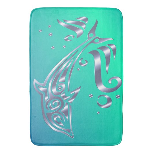 Ik hou van Dolphins Bath Mat (Voorkant Verticaal)