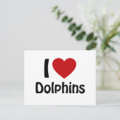 Ik hou van Dolphins Briefkaart (Staand voorkant)