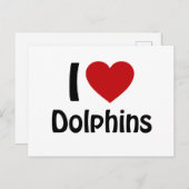 Ik hou van Dolphins Briefkaart (Voorkant / Achterkant)
