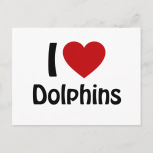 Ik hou van Dolphins Briefkaart