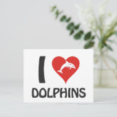 Ik hou van Dolphins Briefkaart (Staand voorkant)