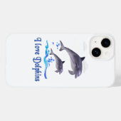 Ik hou van Dolphins  Case-Mate iPhone 14 Hoesje (Achterkant (horizontaal))