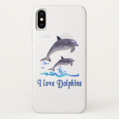 Ik hou van Dolphins Case-Mate iPhone Case (Achterkant)