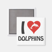 Ik hou van Dolphins Magneet (Voorkant / Achterkant)