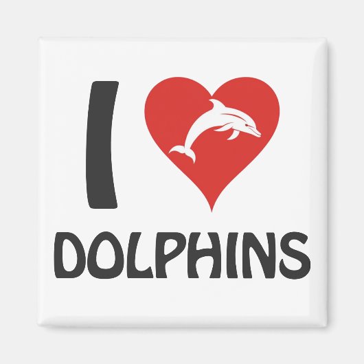 Ik hou van Dolphins Magneet (Voorkant)