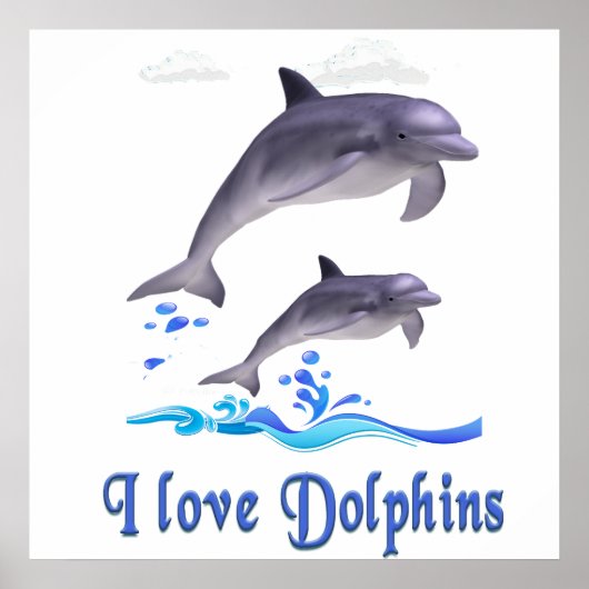 Ik hou van Dolphins Poster (Voorkant)