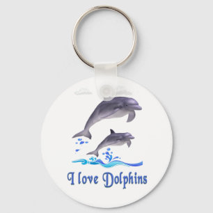 Ik hou van Dolphins Sleutelhanger
