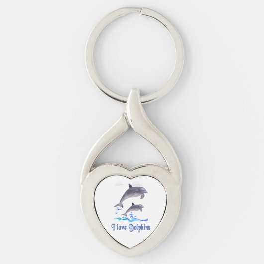 Ik hou van Dolphins Sleutelhanger (Voorkant)