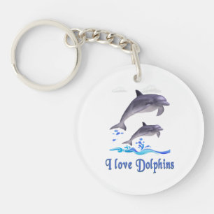 Ik hou van Dolphins Sleutelhanger