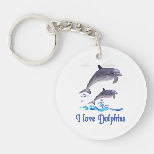 Ik hou van Dolphins Sleutelhanger (Voorkant)