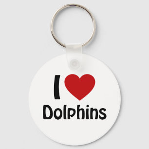 Ik hou van Dolphins Sleutelhanger