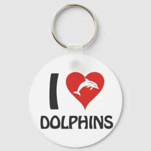 Ik hou van Dolphins Sleutelhanger