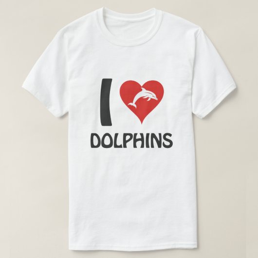 Ik hou van Dolphins T-shirt (Design voorkant)