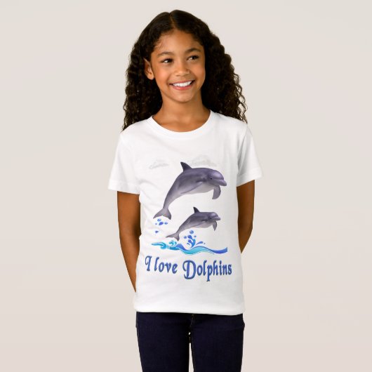 Ik hou van Dolphins T-Shirt (Voorkant volledig)