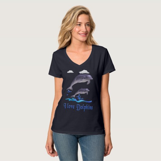 Ik hou van Dolphins T-shirt (Voorkant volledig)