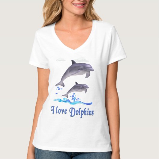 Ik hou van Dolphins T-shirt (Voorkant)