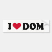 IK HOU VAN DOM BUMPERSTICKER (Voorkant)
