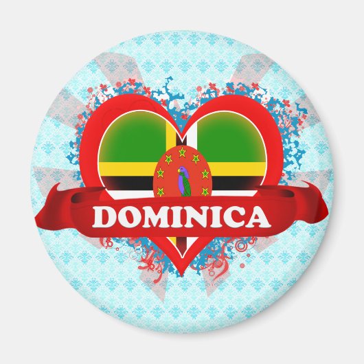  ik hou van Dominica Magneet (Voorkant)