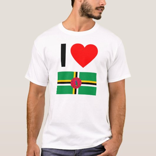 ik hou van dominica t-shirt (Voorkant)