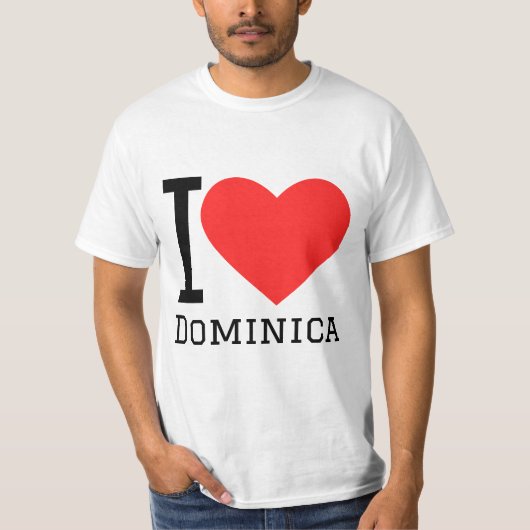 Ik hou van Dominica T-shirt (Voorkant)