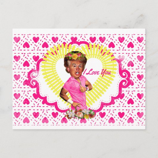 ik hou van donald trump briefkaart (Voorkant)