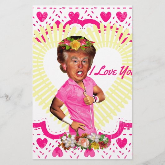 ik hou van donald trump briefpapier (Voorkant)
