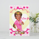 ik hou van donald trump briefpapier (Staand voorkant)