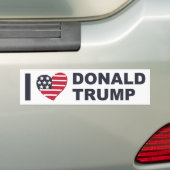 Ik hou van Donald Trump Bumpersticker (Op auto)