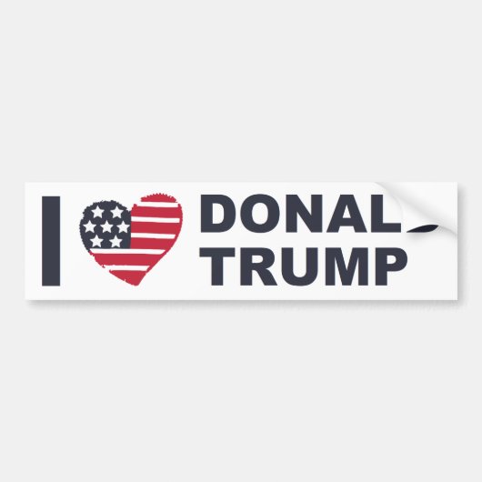 Ik hou van Donald Trump Bumpersticker (Voorkant)