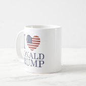 Ik hou van Donald Trump Koffiemok (Voorkant links)