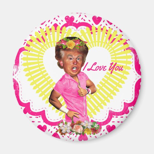 ik hou van donald trump magneet (Voorkant)