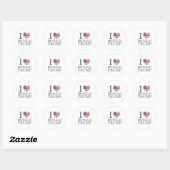 Ik hou van Donald Trump Ronde Sticker (Vel)