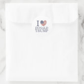 Ik hou van Donald Trump Ronde Sticker (Tas)