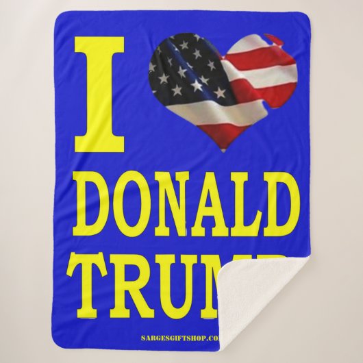 IK HOU VAN DONALD TRUMP SHERPA DEKEN (Voorkant)