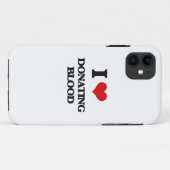 Ik hou van donatiebloed Case-Mate iPhone case (Achterkant (horizontaal))