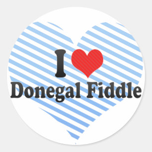 Ik hou van Donegal Fiddle Ronde Sticker
