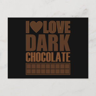 Ik hou van donkere chocolade briefkaart