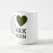 Ik hou van donkergroen koffiemok (Voorkant links)