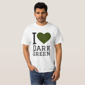 Ik hou van donkergroen t-shirt (Voorkant volledig)