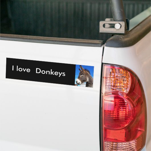 Ik hou van Donkeys bumbersticker Bumpersticker (Op Truck)