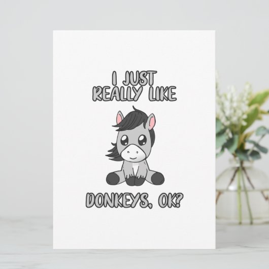 Ik hou van Donkeys Save The Date (Staand voorkant)